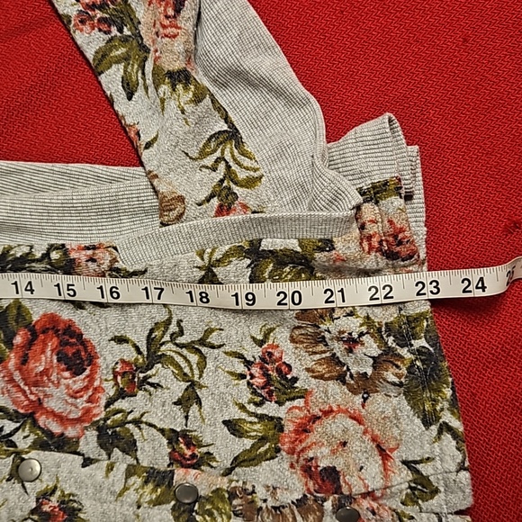 Anthropologie Saturday Sunday Rose's Rule floral moto jacket snap closure L.g. - Picture 8 of 10